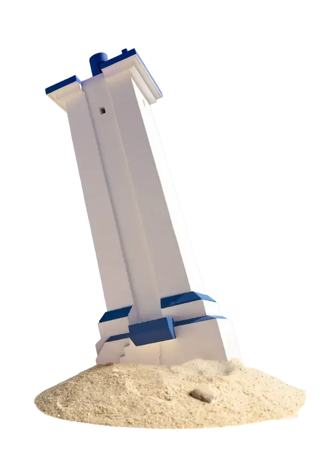 Faro Inclinado en Puerto Morelos