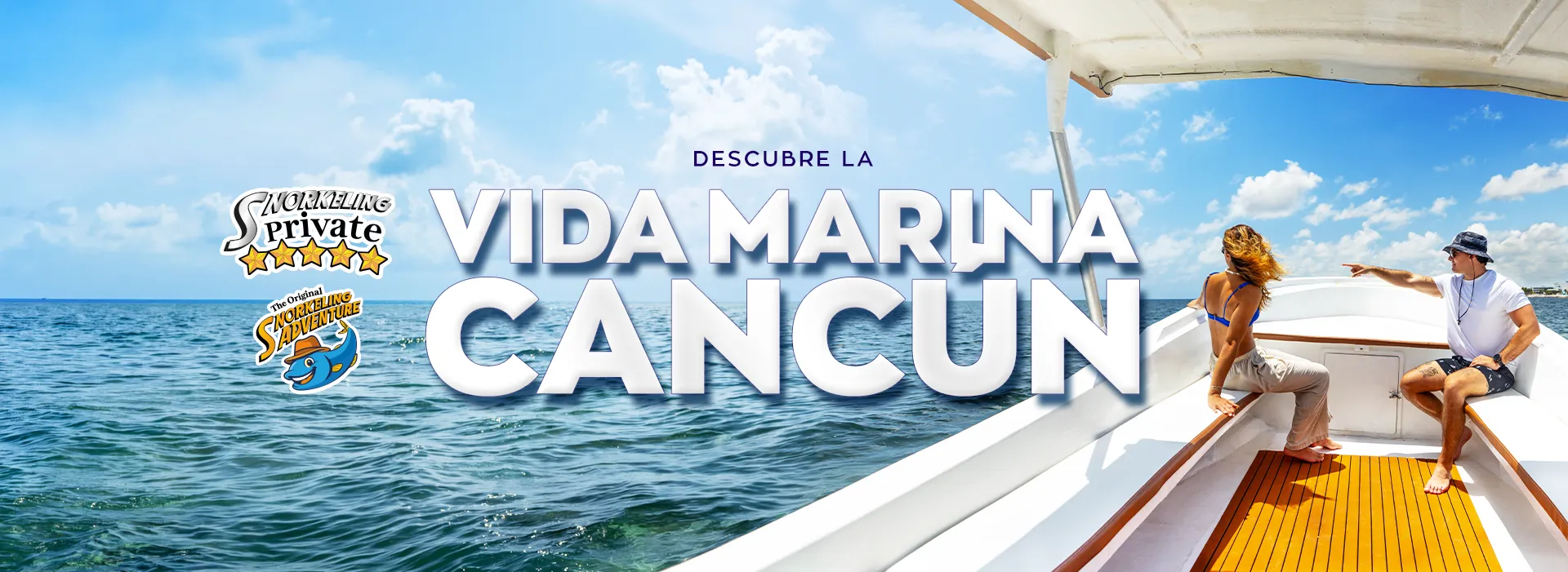 private boat and snorkel in puerto morelos