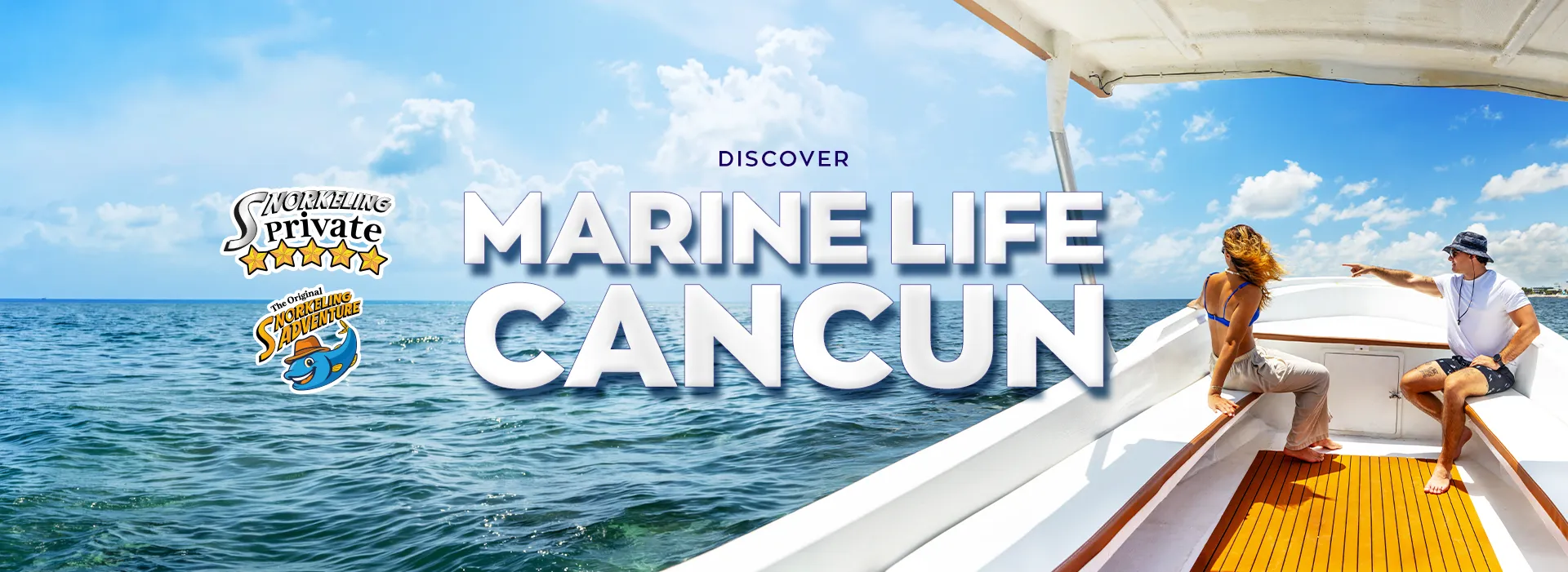 private boat and snorkel in puerto morelos