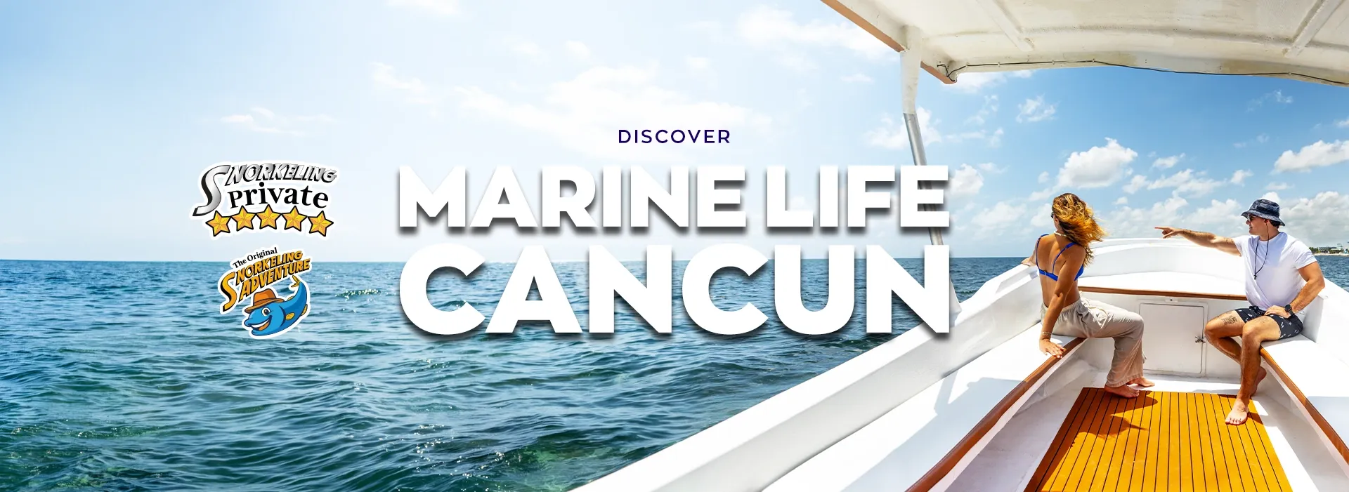 private boat and snorkel in puerto morelos